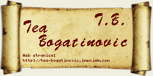 Tea Bogatinović vizit kartica
